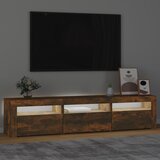 TV ormarić s LED svjetlima boja dimljenog hrasta 180x35x40 cm | Eponuda.com
