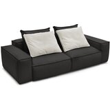 Bobochic Paris Crna sofa od imitacije kože 260 cm Boheme – | shoptok.hr