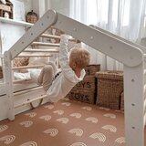 MeowBaby Trokut od ružičastog/prirodnog borovog drva 112x61x94 cm Montessori - | shoptok.hr