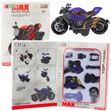  Igračka motocikl za sastavljanje vijaka metalna 1:14 DIY crno-plava | shoptok.hr
