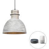 QAZQA Pametna viseča svetilka siva 30 cm z virom svetlobe WiFi A60 - Dory Cene