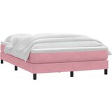  Box spring postelja z vzmetnico roza 140x210 cm žamet, (21791928) | Shoptok.si