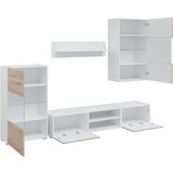 TV jedinice od 5 dijelova s LED rasvjetom od drva sonoma hrast | shoptok.hr