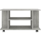 TV ormarić s kotačima boja betona 80x40x45 cm konstruirano drvo | shoptok.hr