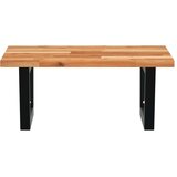 vidaXL Zidna polica za umivaonik od čelika i masivnog bagremovog drva | shoptok.hr