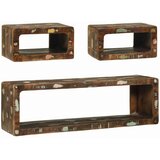 Set TV komoda s policom 3 pcs Šareni Čvrsto drvo iz reciklaže | shoptok.hr