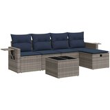 vidaXL 6-dijelni set vrtnih sofa od poliratana s jastucima sivi | shoptok.hr