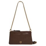 Pinko Torbe 105359 A0qo Double Mini Vitello Mor Kostanjeva Cene