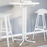 Furnova Jedilna miza bela Ø80x110 cm inženirski les in jeklo, (21946517) | Shoptok.si