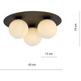  plafonsko svetlo solar 3xE14/10W/230V crna/bela | Eponuda.com