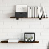 vidaXL Stenske police 4 kosi dimljeni hrast 80x20x1,5 cm inž. les | Shoptok.si