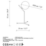 Opviq Stona lampa Luminar-14160, 35x30x52 cm, IP20, Crna | Eponuda.ba