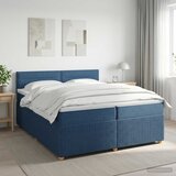  Boxspring krevet s madracem Plava 200 x 200 cm Tkanina | shoptok.hr