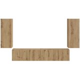  Set zidnog ormarića za TV Zidne 4 pcs Umjetnički hrast | shoptok.hr