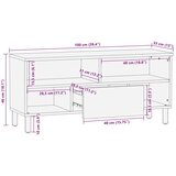 TV Omara 100x33,5x46 cm Trden akacijev les, (22046328) | Shoptok.si