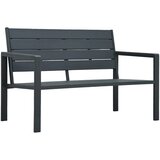 vidaXL Vrtna klop 120 cm HDPE siva videz lesa Cene