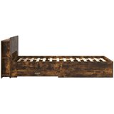  Okvir kreveta s pohranom Dimljeni hrast 90 x 190 cm | shoptok.hr