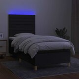  box spring s madracem LED crni 90x190 cm od tkanine | shoptok.hr