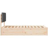  Krevetni okvir s tapiciranim uzglavljem Tamno siva 90 x 190 cm | shoptok.hr