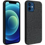 AVIZAR Trden ovitek za iPhone 12 Mini s silikonsko konturo, elegantno tkanino - siva, (20719748) | Shoptok.si