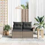  Vrtni kauč s jastukom Siva 141 x 62 x 69cm poliratan | shoptok.hr