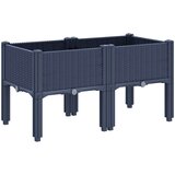  Vrtna sadilica s nogama plava siva 80 x 40 x 42 cm PP | shoptok.hr