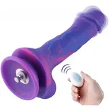 HSA70 Dream Sky Silicone Vibrating Dildo KlicLok 8.38" Purple