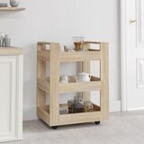  Kuhinjska kolica boja hrasta 60 x 45 x 80 cm konstruirano drvo | shoptok.hr