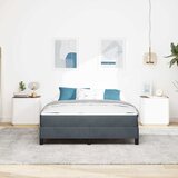 vidaXL Postelja z vzmetnico z vzmetnico Temno siva 160 x 200 cm blago, (5000123665) | Shoptok.si