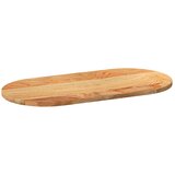 Stolna ploča svjetlosmeđa 80x40x2 cm ovalna masivna hrastovina | shoptok.hr