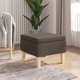 vidaXL Stolček z lesenimi nogami taupe blago | Shoptok.si