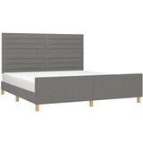  Okvir za krevet bez madraca tamnosivi 160x200 cm od tkanine | shoptok.hr