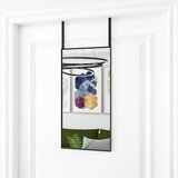vidaXL Ogledalo za vrata crno 30 x 60 cm od stakla i aluminija Cijene