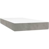 Box spring krevet s madracem svjetlosivi 100x200 cm baršunasti | shoptok.hr