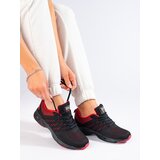 DK Women's textile sports shoes black and red Cene