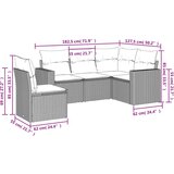 vidaXL 5-dijelna vrtna garnitura od poliratana s jastucima crna | shoptok.hr