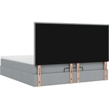 vidaXL Otomanski posteljni okvir z vzmetnico siv 180x200 cm blago, (21653209) | Shoptok.si