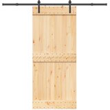  Klizna vrata NARVIK Prirodna i crna 90 x 210 cm (213,5 cm) | shoptok.hr