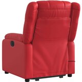 vidaXL Masažni naslanjač s funkcijo vstajanja rdeče umetno usnje | Shoptok.si