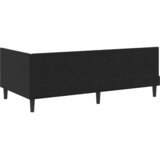  Kutni okvir kreveta s uzglavljem Crna 90 cm x 200 cm Baršun | shoptok.hr