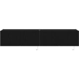 TV zidni ormar s LED svjetlima 2 pcs Crni hrast 80 x 35 x 31 cm | Eponuda.ba