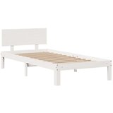 vidaXL Krevet s regalom z knjige bez madraca bijeli 150x200cm borovina | shoptok.hr