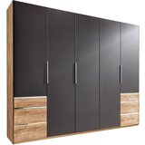 MID.YOU omara s klasičnimi vrati, barve grafita, barve hrasta | Shoptok.si