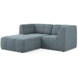 Makamii Modra kotna sedežna garnitura iz tkanine bouclé (levi kot/z ležalnikom) Aloha – | Shoptok.si