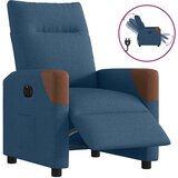 vidaXL Električni naslanjač modro blago | Shoptok.si