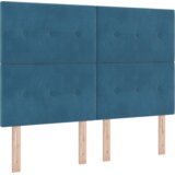  Postelja z vzmetnico z vzmetnico Temno modra 140 x 200 cm Žamet, (5000127223) | Shoptok.si