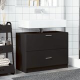 Ormarić za umivaonik crni 78 x 37 x 59 cm od konstruiranog drva | shoptok.hr