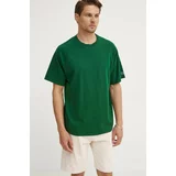 American Vintage Bombažna kratka majica TEE-SHIRT MC COL ROND moška, zelena barva, MLAW02DE24