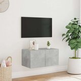 TV ormarić s LED svjetlima siva boja betona 60x35x31 cm | shoptok.hr