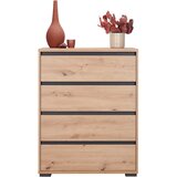 CARRYHOME komoda, antracit, barve hrasta | Shoptok.si